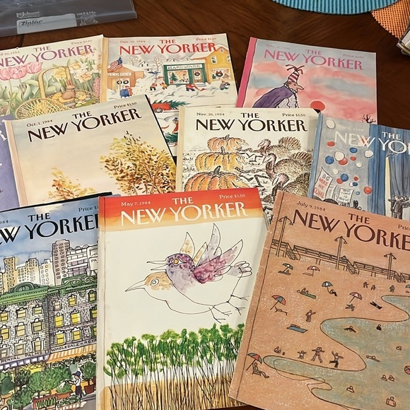 Vintage New Yorker Magazines Covers Only 1984 Set of 40 Artwork Frameable Gifts - Picture 4 of 4
